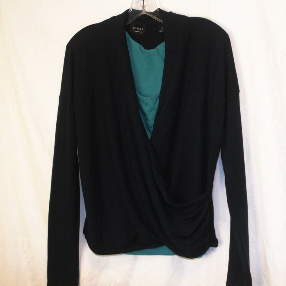 Dark Navy Cross-Over Sweater